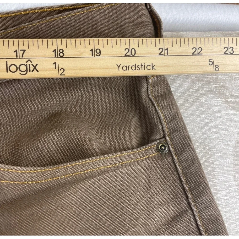 Diamond Gusset Jean Co Mens Brown Canvas‎ Work Pants Made in USA 42x36 DMECVS201